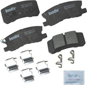 img 1 attached to 🔵 Bendix CFC868 Premium Copper Free Ceramic Brake Pad: Rear with Installation Hardware- Enhanced Performance and Durability