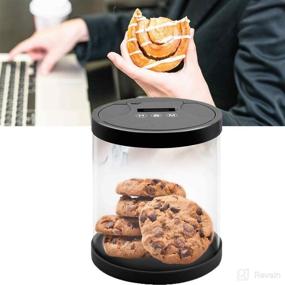 img 2 attached to 🕒 Time Locking Container Pantry Food Storage Box for Collecting Food, Medicines, and Gaming, Prevents Overconsumption of Sweet Food Snacks and Allows Game Play. Available in Black.