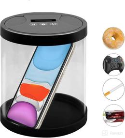 img 4 attached to 🕒 Time Locking Container Pantry Food Storage Box for Collecting Food, Medicines, and Gaming, Prevents Overconsumption of Sweet Food Snacks and Allows Game Play. Available in Black.