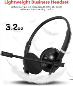 img 3 attached to Nubwo HW03 Wired Computer Headset With Noise-Cancelling Microphone - Ideal For PC, Laptop, Business, Call Center Work - Adjustable Ear Design, Volume Control, 3.5Mm Jack