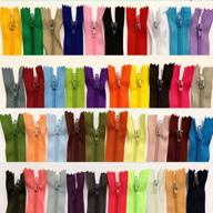 🧵 50pcs 24 inch (60cm) nylon coil zippers bulk for sewing crafts in 40 assorted colors (size: 24 inch) logo