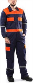 img 4 attached to Kolossus Men'S Enhanced Long Sleeve Coveralls: Cargo Pockets & Zippered Jumpsuit For Ultimate Storage