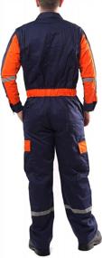 img 2 attached to Kolossus Men'S Enhanced Long Sleeve Coveralls: Cargo Pockets & Zippered Jumpsuit For Ultimate Storage