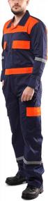 img 3 attached to Kolossus Men'S Enhanced Long Sleeve Coveralls: Cargo Pockets & Zippered Jumpsuit For Ultimate Storage