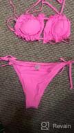 img 1 attached to BIKINX Bandeau Thong Bikini Set With Adjustable Tie Side Bottoms For Women - Sexy Two Piece Swimsuit Bathing Suit review by Rhonda Green
