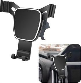 img 4 attached to 📱 LUNQIN Car Phone Holder for Subaru Forester SUV 2019-2021 – Auto Navigation Bracket, Interior Decoration, Mobile Cell Phone Mount