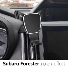 img 3 attached to 📱 LUNQIN Car Phone Holder for Subaru Forester SUV 2019-2021 – Auto Navigation Bracket, Interior Decoration, Mobile Cell Phone Mount