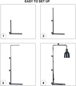 img 2 attached to 🐍 DXOVEEN Reptile Lamp Stand: Adjustable Metal Holder for Heat Lamps in Snake and Bearded Dragon Habitats