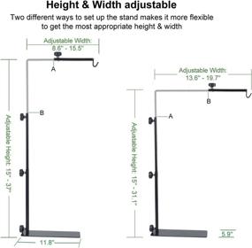 img 1 attached to 🐍 DXOVEEN Reptile Lamp Stand: Adjustable Metal Holder for Heat Lamps in Snake and Bearded Dragon Habitats