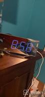 img 1 attached to Loud Digital Alarm Clock For Heavy Sleepers - 8.7" LED Display, USB Charger, 7-Level Brightness & Volume, Snooze & DST | Bedroom/Bedside Dual Alarm Clock For Adults & Teens. review by Roy Ramos
