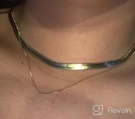 img 1 attached to PROSTEEL Herringbone Choker Necklace for Women - Stainless Steel/Sterling Silver Chain in Multiple Tones with Adjustable Length and Gift Box review by Eric Currie
