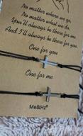 img 1 attached to 🤝 Matching Couple Friendship Bracelets - Me&Hz Pinky Promise Bracelet with Sunflower, Cross, Heart, and Compass Charms - Ideal Gifts for Women, Girls, Mother, Daughter, and Best Friends review by Kelly Henderson