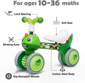 img 1 attached to Беговел для малышей 10-36 месяцев | No Pedal 4 Wheels Ride-On Toys For 1 Year Old Boy Girl Подарок на первый день рождения, использование в помещении и на открытом воздухе | Лучший детский беговел на День Благодарения.