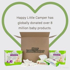 img 1 attached to 🌿 150 Count Happy Little Camper Natural Flushable Wet Wipes with Aloe Vera and Vitamin E – Gentle, Hypoallergenic, Dermatologically Tested, Chlorine-Free, Septic Safe – Unscented, Blue