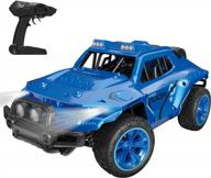 fisca rc cars remote control high speed car 1/16 monster truck 25 km/h fast 4wd racing car, 2.4ghz speed control off road 4x4 buggy vehicle toy with lights for kids age 8, 9, 10 and up years old logo