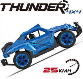 img 1 attached to Fisca RC Cars Remote Control High Speed Car 1/16 Monster Truck 25 KM/H Fast 4WD Racing Car, 2.4Ghz Speed Control Off Road 4X4 Buggy Vehicle Toy With Lights For Kids Age 8, 9, 10 And Up Years Old