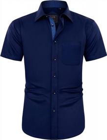 img 4 attached to Stay Sharp And Wrinkle-Free With J.Ver Men'S Casual Button-Down Shirts