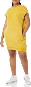 img 2 attached to Women'S Heritage Fleece Cocoon Dress With Pockets By Goodthreads - Short-Sleeve Comfort & Style!