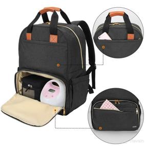 img 3 attached to 🎒 Convenient and Stylish Luxja Breast Pump Backpack for Working Moms - Black
