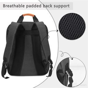 img 1 attached to 🎒 Convenient and Stylish Luxja Breast Pump Backpack for Working Moms - Black
