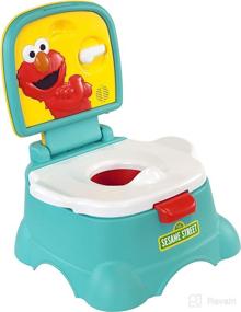 img 3 attached to 🚽 Sesame Street Elmo Hooray! 3-in-1 Potty, Toilet Trainer, Potty Chair, Step Stool - Blue for Boys & Girls