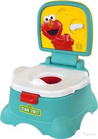 img 4 attached to 🚽 Sesame Street Elmo Hooray! 3-in-1 Potty, Toilet Trainer, Potty Chair, Step Stool - Blue for Boys & Girls