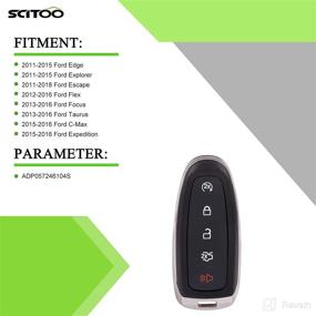 img 3 attached to 🔑 SCITOO 5 Buttons Keyless Entry Remote Key Fob Case for Ford C-Max, Edge, Explorer, Escape; Lincoln MKT, MKS, MKX - 2011-2018 (1PC)