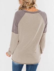 img 2 attached to Stylish Color Block Long Sleeve Tunic Tops For Women: Great Casual Wear!