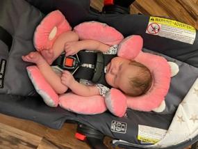 img 7 attached to Розовая подушка для поддержки ребенка для колясок и автокресел - Подушка для поддержки всего тела BENBAT для головы и тела младенца - идеальный подарок для новорожденных и подарок для детского душа