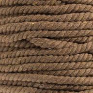 🐾 10 feet twisted natural cotton rope - 1/4 inch diameter - in brown logo