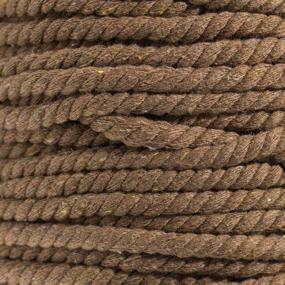 img 3 attached to 🐾 10 Feet Twisted Natural Cotton Rope - 1/4 Inch Diameter - in Brown