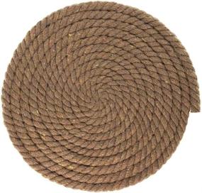 img 2 attached to 🐾 10 Feet Twisted Natural Cotton Rope - 1/4 Inch Diameter - in Brown