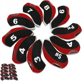 img 4 attached to 10Pcs/Set Neoprene Golf Iron Covers - Many Color Choice, Closely Protector For Club Mens (3-9 Pw A Sw) Number | Zenesty