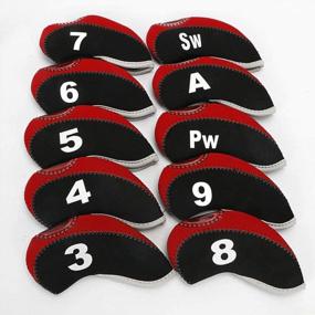 img 3 attached to 10Pcs/Set Neoprene Golf Iron Covers - Many Color Choice, Closely Protector For Club Mens (3-9 Pw A Sw) Number | Zenesty