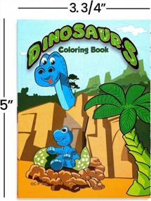 img 2 attached to Dino-Mite Party Fun: Mini Dinosaur Coloring Books With 32 Color Crayons - Perfect Themed Birthday Party Favor Set For Kids