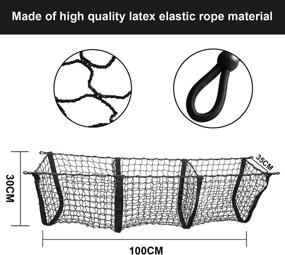 img 3 attached to AEagle 3 кармана грузовой багажный сетчатый коврик для Toyota Tacoma Tundra: премиальная сетка для организации SUV и пикапов (2012-2022)