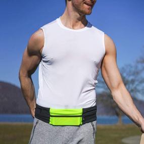 img 1 attached to Get Fit With Our 3 Pocket Adjustable Running Belt Waist Pack - Sweat Resistant, IPhone Compatible Fanny Pack