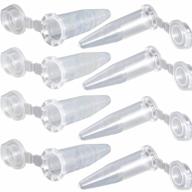 clear plastic conical centrifuge tubes with snap caps - 1000 pack for lab use logo