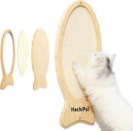 🐈 hachipal wood sisal cat scratcher, mountable scratching board, wall-mounted cat scratching post, wall scratcher for indoor cats and kittens logo