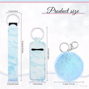 img 2 attached to Marble Chapstick Holder Keychain Chapstick Wristlet Keychain Accessory