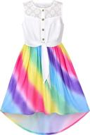 👗 sunny fashion girls: stylish chiffon striped dresses for girls' clothing logo