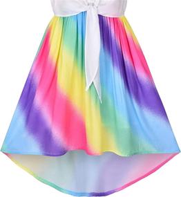 img 1 attached to 👗 Sunny Fashion Girls: Stylish Chiffon Striped Dresses for Girls' Clothing