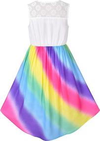 img 3 attached to 👗 Sunny Fashion Girls: Stylish Chiffon Striped Dresses for Girls' Clothing