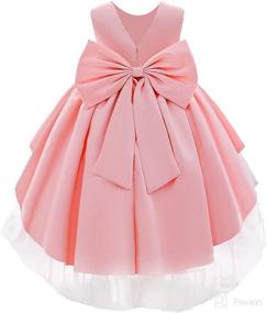 img 2 attached to 👗 LZH Toddler Formal Gowns Pageant Birthday Lace Wedding Dress for Baby Girls