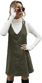 img 4 attached to Milumia Corduroy Overall Sleeveless Pinafore Women's Clothing ~ Jumpsuits, Rompers & Overalls