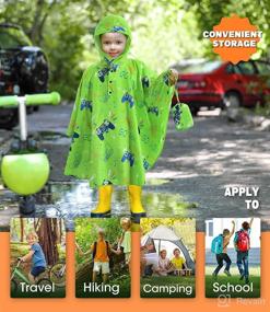 img 1 attached to 🌧️ High-quality Lightweight Kids Rain Poncho: Reusable & Waterproof Boys Raincoat for Toddlers