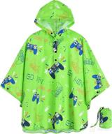 🌧️ high-quality lightweight kids rain poncho: reusable & waterproof boys raincoat for toddlers logo