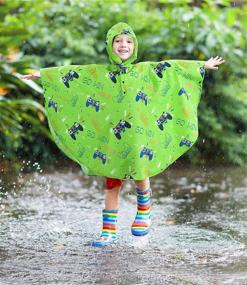 img 2 attached to 🌧️ High-quality Lightweight Kids Rain Poncho: Reusable & Waterproof Boys Raincoat for Toddlers