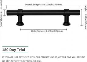 img 3 attached to Upgrade Your Cabinets With Homdiy'S Matte Black Cabinet Pulls - 3-1/2 In Hole Centers For Your Drawer Dresser And Kitchen!
