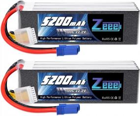 img 4 attached to Zeee 22.2V 100C 5200MAh 6S Lipo Battery With EC5 Connector RC Battery For RC Car Truck Airplane Helicopter Quadcopter Boat (2 Pack)